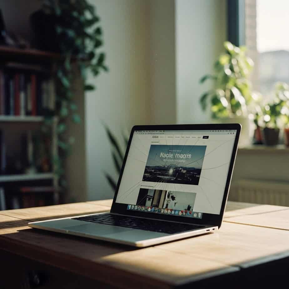 cracked laptop screen