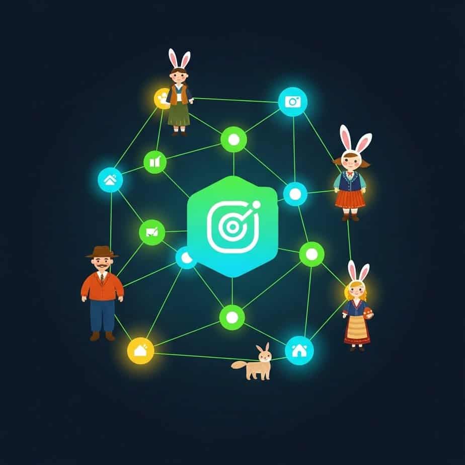 I didn't know how to represent FOSS so I asked an image gen. It came up with interconnected bunny-eared people. I guess it's a start...