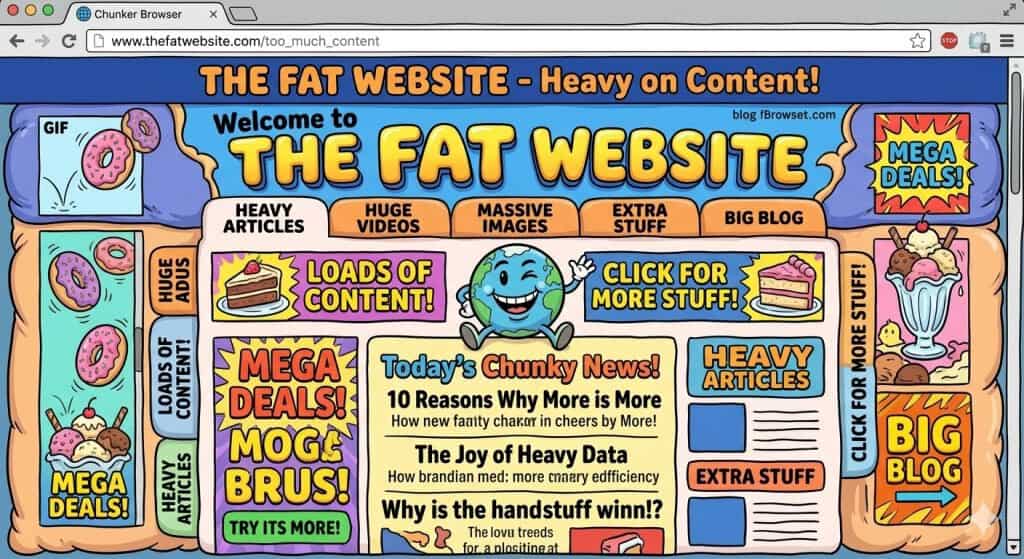 bloated website